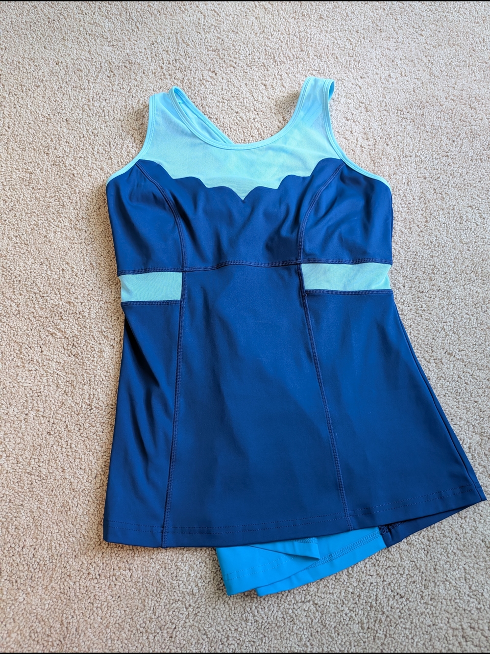 Crowned Athletics Mermaid Inspired Blue Two-Tone Athletic Top